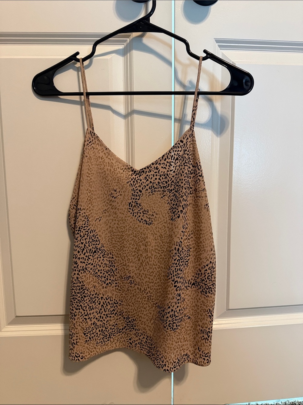 fab'rik Leopard-Print Cami in Tan and Black